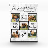 愛パーソナライズされたの思い出のペット馬記念碑 フォトブロック (正面)