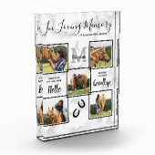 愛パーソナライズされたの思い出のペット馬記念碑 フォトブロック (左)