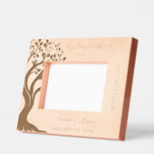 愛パーソナライズされたの木に彫られたカップルのフレーム レーザー彫刻フレーム (左)