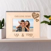 愛パーソナライズされたの物語(2つの名前) レーザー彫刻フレーム