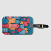 愛パーソナライズされたの街の例証 ラゲッジタグ (正面横)