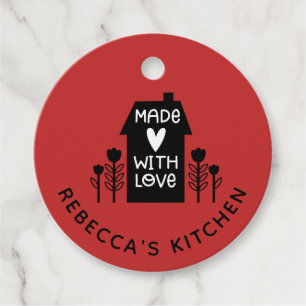 愛パーソナライズされたの赤い手作り フェイバータグ