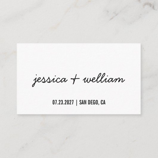 愛パーソナライズされたのQrコー結婚ドを取得 エンクロージャーカード (裏面)