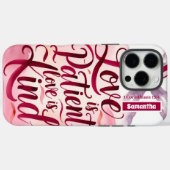 愛パーソナライズされたは忍耐強いクリスチャン Case-Mate iPhoneケース (裏面 (横))