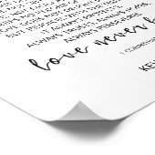 愛パーソナライズされたは忍耐強く、コリント人への第一の手紙第13章4-8節 ポスター (角)