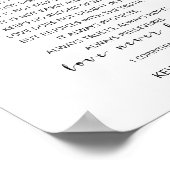 愛パーソナライズされたは忍耐強く、コリント人への第一の手紙第13章4-8節 ポスター (角)