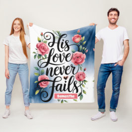 愛パーソナライズされたは決してクリスチャンに欠かせない フリースブランケット