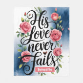 愛パーソナライズされたは決してクリスチャンに欠かせない フリースブランケット (正面)