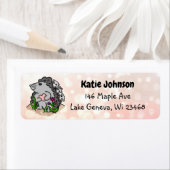 愛パーソナライズされたらしいヘッジホッグママとそのベビー ラベル (インサイチュ)