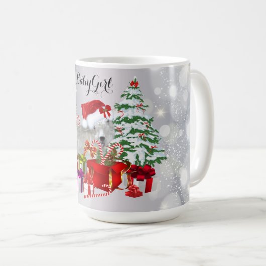 愛パーソナライズされたらしいベビーガールのヤギのシーンのマグカップ コーヒーマグカップ (正面右)