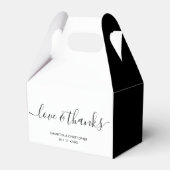 愛パーソナライズされたエレガントと感謝してい結婚の フェイバーボックス (正面サイド)
