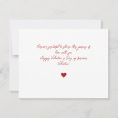 愛パーソナライズされたサンキューカード-赤いハート サンキューカード (裏面)