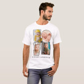 愛パーソナライズされたテンプレート写真ハートと文字 Tシャツ (正面フル)
