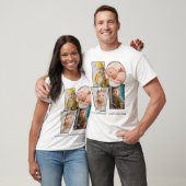 愛パーソナライズされたテンプレート写真ハートと文字 Tシャツ (ユニセックス)