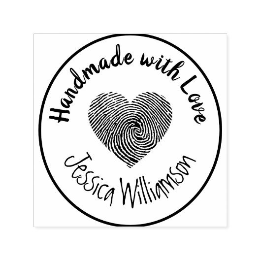 愛パーソナライズされたハートで手作り セルフインキングスタンプ (デザイン)