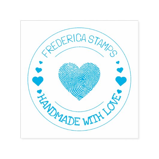 愛パーソナライズされたハートで手作り セルフインキングスタンプ (デザイン)