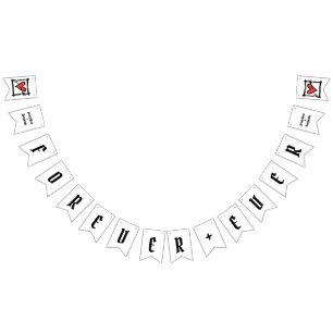 愛パーソナライズされたハート結婚の バンティングフラッグ