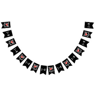 愛パーソナライズされたハート結婚の バンティングフラッグ