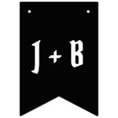 愛パーソナライズされたハート結婚の バンティングフラッグ (第2の旗)