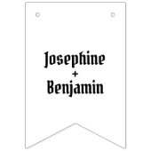 愛パーソナライズされたハート結婚の バンティングフラッグ (第2の旗)