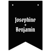 愛パーソナライズされたハート結婚の バンティングフラッグ (第2の旗)