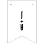 愛パーソナライズされたハート結婚の バンティングフラッグ (第2の旗)