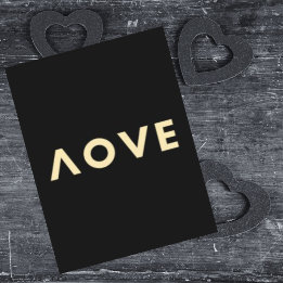 愛パーソナライズされたミニマカッコいいモダンルバレンタイン シーズンカード