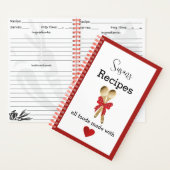 愛パーソナライズされたレシピ製 ノートブック (内側)
