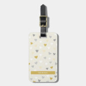 愛パーソナライズされた入りハート荷物タグ ラゲッジタグ (正面縦)