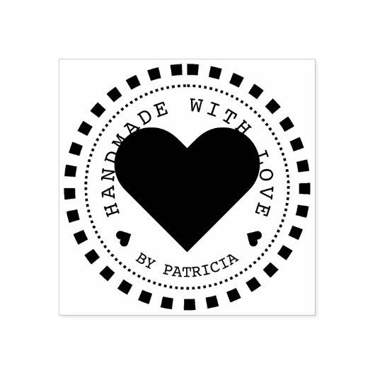 愛パーソナライズされた名で手作りハート ラバースタンプ (インプリント)