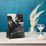 愛パーソナライズされた夫婦の写結婚真の日 フォトプラーク<br><div class="desc">愛パーソナライズされた夫婦の写真結婚の日付の額</div>