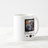 愛パーソナライズされた夫婦周年記念ギフトソング コーヒーマグカップ (正面右)