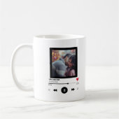 愛パーソナライズされた夫婦周年記念ギフトソング コーヒーマグカップ (左)