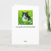 愛パーソナライズされた愛なる猫のデイジー カード (裏面)