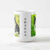 愛パーソナライズされた愛なる猫のデイジー コーヒーマグカップ (中央)