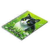 愛パーソナライズされた愛なる猫のデイジー ノートブック (左側)