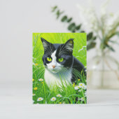 愛パーソナライズされた愛なる猫のデイジー ポストカード (スタンド正面)