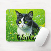 愛パーソナライズされた愛なる猫のデイジー マウスパッド (マウス)