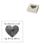 愛パーソナライズされた指紋ハート手作り ラバースタンプ (押印)