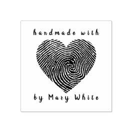 愛パーソナライズされた指紋ハート手作り ラバースタンプ