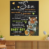 愛パーソナライズされた母から息子へ キャンバスプリント (インサイチュ (リビング))