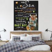 愛パーソナライズされた母から息子へ キャンバスプリント (インサイチュ (寝室))