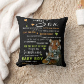 愛パーソナライズされた母から息子へ クッション (ブランケット)