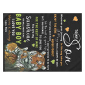 愛パーソナライズされた母から息子へ テーブルクロス (正面(横))