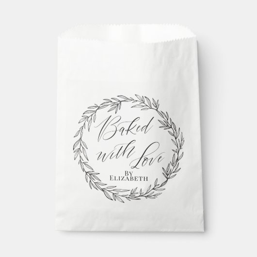 愛パーソナライズされた焼いたを持つエレガント フェイバーバッグ (正面)