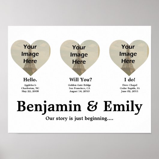 愛パーソナライズされた物語の地図。もしもし君は?私が行う ポスター (正面)