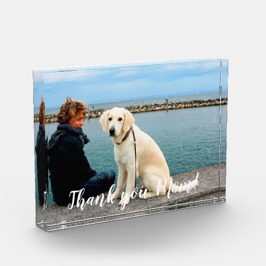 愛パーソナライズされた犬の母の日  フォトブロック (左)