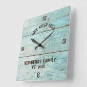 愛パーソナライズされた素朴は決して失敗しない スクエア壁時計 (傾斜)