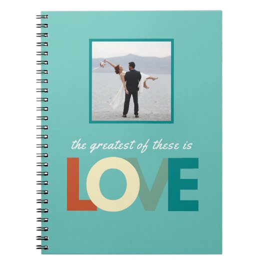 愛パーソナライズされた結婚周年記念クリスチャンNo ノートブック (正面)