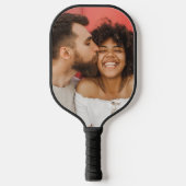 愛パーソナライズされた者への写真贈り物 ピックルボールラケット (正面)
